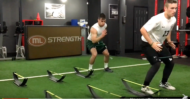 Football Agility Knee Drive Step Over