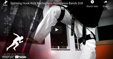 Spinning Hook Kick Martial Arts Resistance Bands Drill