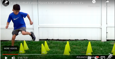 Kids Football Lateral Sprint And Catch | High Knees Exercise