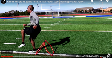 Football Drill For Leg Strength | Kbands Resistance Bands Jump Turns